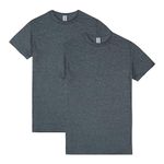 Gildan Adult Softstyle Cotton T-Shirt, Style G64000, Multipack, Dark Heather (2-pack), X-Large