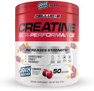 Cellucor Creatine Powder, Jolly Rancher Cherry- Increases Strength, Lean Muscle Mass & Endurance, Micronized Creatine for Fast Absorption, 5g Creatine per Serving, 50 Servings