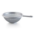 YBM Home 8.5 Inch Deep Plastic Strainer Colander with Long Handle – Made of Food Safe BPA-Free Plastic - Durable and Dishwasher Safe - Use for Pasta, Noodles, Spaghetti, Vegetables and More (1, Gray)