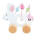 Mud Pie Bunny Abacus Toy, Pink, 5" 