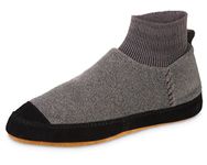 acorn Unisex Polar Pair Ankle Fleece Slipper Sock, Charcoal, 9-10 US Men