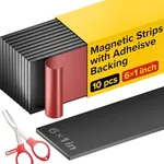 Magnetic Strips with Adhesive Backing - Magnetic Tape for Crafts - Tool and Knife Magnet Strips for Kitchen, Garage and Garden - Adhesive Magnetic Tool Holder Strip for Wall
