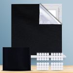 Ainiv 100% Blackout Blind for Window, 300x145CM Portable Blackout Shades Film with 30 Pairs Adhesive, Easy to Stick On & Take Down, No Drill Blackout Blinds Curtains for Bedroom, Baby Nursery Skylight