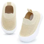 UAMOEI Baby Girl Shoes Toddler Walking Shoes Mesh Non-Slip Sneakers Boys Breathable Shoe Kids First Walker (B-Khaki, Infant, 9 Months, Age Range, US Footwear Size System, 12 Months, Medium)