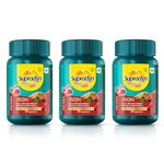 Supradyn Naturals Iron (90 tablets) For Women, Multivitamin with 3X Iron, Ashoka, Shatavari, Zinc, Vitamin C, Folic Acid, 30 vital nutrients, Supports Blood Health & Provides Energy, Veg