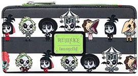 Loungefly Beetlejuice Chibi All Over Print Faux Leather Wallet, Multi, one size, Bifold Wallet