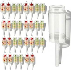 NEKSKA Push Pop Containers with Lids, Clear Reusable Push Up Cake Pop Containers for Desserts, Cupcakes, Ice Cream & Party Treats, Food-Grade Plastic Push Pop Cake Tubes (30PC)