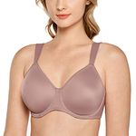 Delimira Women's Non-padded Minimizer Bra Full Coverage Smooth Underwire Plus Size Mochaccino 36H