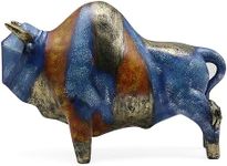 Lukitas Painted Bull Statue Home De