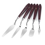 Siumir Palette Knives Set 5 PCS Stainless Steel Painting Knives Spatula Palette Knives Oil Painting Accessories Color Mixing