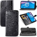 Ranyi for Jitterbug Smart3 / Lively Smart Smartphone Case, Mandala Flower Pattern Leather Wallet Case with Credit Card Holder Kickstand Flip Folio Magnetic Wallet Case for Jitterbug Smart3 -Black