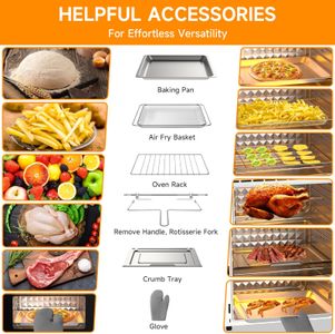 30L Air Fryer Oven with Rotisserie – Large Capacity Multi-Function