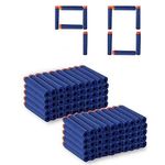 Kid Jaravik Plastic Foam Bullets Pack Compatible For Nerf N-Strike Elite Toy Guns (Blue, 90 Pcs)