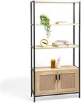 VonHaus Rattan Bookshelf - Tall Boo