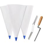 Tahikem 3 Pack Tile Grout Masonry Mortar Bag, 30 x 60 cm Heavy Duty Tear Resistant Puncture Tip Cement Sealer Bag, Mortar Bag Masonry, Grout Bag for Tile Installation, Grouting Bag (12x24 inch, Blue)