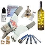 Glass Cutters for Stained Glass with Running Pliers Wine Bottle Glass Drills + Guides for Glass Bottle Lamp Making + Diamond Hole Saw + Guide for Holes in Glass Blocks and Bottles for Bird Feeders