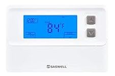 Single Stage 5-2 Programmable HVAC Thermostat with Easy to Read Display,1 Heat 1 Cool,Saswell T21STK-2