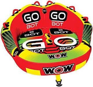 WOW Sports - Go Bot Towable - Inflatable Tube for Boating - Front & Back Tow Points - Fits Kids & Adults - 1-2 riders - 340 lb Capacity