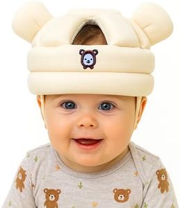 Nibelloo Baby Head Protector for Crawling Walking, Infant Helmet with Foam Bumpers, Adjustable Baby Helmet for Crawling Walking, Toddler Helmet - Head Protector for Baby Walking 12-24 Months. (Beige)