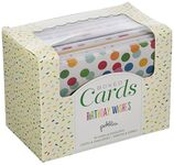 American Crafts 4.25-Inch x 5.5-Inch Pebbles A2 Cards and Envelopes, Birthday Wishes (Pack of 40)