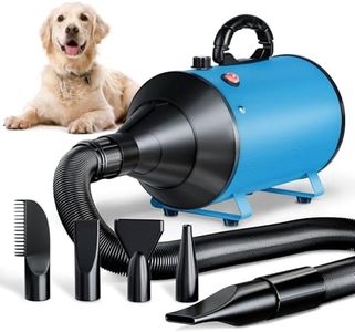 TRIGRAND Hundefön Blower Sehr Leise 3000W Einstellbare Geschwindigkeit, Hundepflege-Trockner-Gebläse mit 4 verschiedenen Düsen elastischem Schlauch
