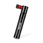 HNVNER Mini Bike Pump,Alloy Portable Bicycle Tire Pump,Super Fast Tyre Inflation and Easy to Switch Between Schrader and Presta Valve,Perfect for Road, Mountain and BMX Bikes