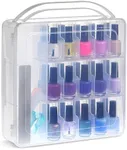 Glamlily Nail Polish Organizer Case with Lid and Handle, Holds 30 Bottles (Pink, 11.8 x 11.2 x 3.15 In)