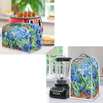 Jndtueit Van Gogh Appliance Cover Toaster 2 Slice, Irises In The Garden Dust and Fingerprint Protection, Flower Blender Covers