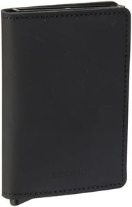 Secrid Leather Slim Wallet, Matte Black