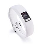 Compatible with Garmin Vivofit4, Silicone Watchband Strap Replacement Wristband Accessories for Garmin Vivofit 4 Activity Tracker (White, Small)