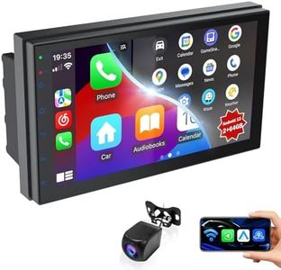 Haudio Android 13 car Stereo with Wireless Carplay and Android Auto, 7 Inch HD Touchscreen Car Radio Display with Bluetooth, Voice Control, Mirror Link, FM, GPS (2GB+64GB)