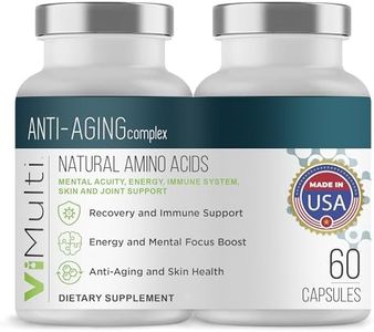 vimulti Anti-Aging Natural Amino Acid Supplement for Longevity– Supports Immune Health, Increased Energy, Improved Focus, Smoother Skin Tone and Restorative Sleep (2 Pack)
