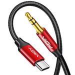 VIOY Aux to USB C 3.3FT, Type C to 3.5mm Male Audio Aux Jack Cable-USB C to Aux Male Headphone Car Stereo Cord Compatible with iPhone 15/15Plus/Pro/Pro Max, Galaxy S23 Ultra iPad Pro Air Pixel 7