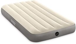 Intex 64101E Dura-Beam Standard Single-High Air Mattress: Fiber-Tech – Twin Size – 10in Bed Height – 300lb Weight Capacity – Pump Sold Separately