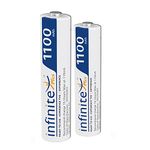 ENVIE® (AAA11002PL) AAA Rechargeable Batteries, High-Capacity Ni-MH 1100 mAh, Low Self Discharge, Pre-Charged (Pack Of 2)