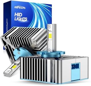 Marsauto D5S D5R HID Bulbs, 10X Brightness, 60,000LM 6500K White for HID Xenon Bulb, Plug and Play, Pack of 2
