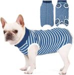 Dog Surgery Recovery Suit,Prevent Licking Dog Onesie Protective Bodysuits for Abdominal Wounds Recovery Shirt After Surgery for Female Male Pet (Blue, S(Back 11.42"-Chest 13-16"))