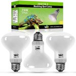 LUCKY HERP Reptile Heat Lamp 3 Pack 75W, UVA Heat Lamp Bulb for Reptile, Vivarium Basking Spot Light Bulb for Tortoise,Bearded Dragon,Lizard,Gecko,Puppy,Chick,Dog