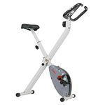 Sunny Health & Fitness Comfort XL Ultra Cushioned Seat Folding Exercise Bike with Device Holder, Gray - SF-B2989