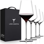 Red Wine Glasses Set of 4- Premium 