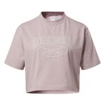 Reebok Women's Classic Archive Essentials Big Logo Crop Tee, Ashen Lilac, X-Large