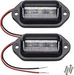 GIVEDOUA LED License Plate Light, 12V-24V DC Waterproof 6-SMD License Plate Lamp Taillight, For Truck SUV Trailer Van RV Boats as Step Courtesy Light, Dome/Cargo Lights or Under Hood Light 2PCS White