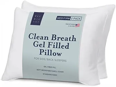 Ella Jayne Bed Pillows for Sleeping 2 Pk - Standard Pillow Set - Microfiber Shell - Gel Fiber Fill - Soft Support for Stomach Sleepers - Luxury Hotel Collection