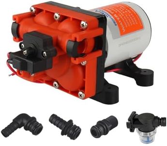 SEAFLO 43-Series Water Pressure Diaphragm Pump - 12V DC, 3.0 GPM, 55 PSI with Adjustable Pressure Switch, Self-Priming, UL & CSA Certified, Quick Attach - For RV, Boat, and Off-Grid Applications