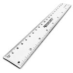 Westcott 8-Inch 200 mm Plastic Ruler - Clear