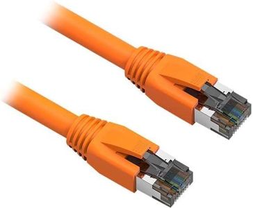 Nippon Labs Cat8 Ethernet Cable – Orange | 2GHz, 40G, 24AWG, S/FTP – Shielded Latest 40Gbps 2000Mhz, Heavy Duty High Speed Cat8 LAN Network RJ45 Cable-in Wall, Outdoor for Router, Modem, Gaming etc.