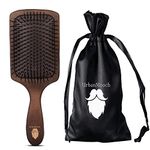 UrbanMooch Wooden Hair Brush With Nylon Bristles For Men Paddle Hair Brush For Detangling,Massage And Smoothing-Cushion Detangler Hair Brush For All Hair Types