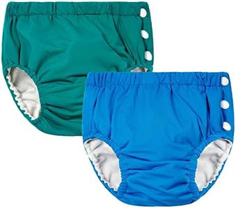 Durio Reusable Swim Diapers Washable Baby Swim Diaper Unisex Infant Toddler Swimming Diapers B Green & Blue 2-3T