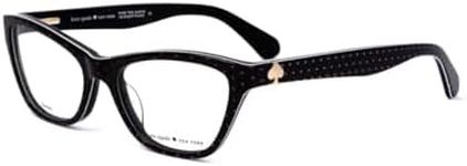 Kate Spade Alaysha 7RM Black Polka Dot Plastic Cat-Eye Eyeglasses 51mm