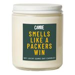 CE Craft - Smells Like A Packers Win Candle - Football Themed Candle, Gift for Dad, Gift for Son, Green Bay Gift, Green Bay Themed Candle, Gift for Him (Flannel Pine)